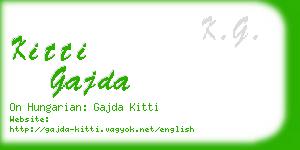 kitti gajda business card